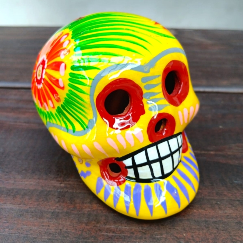 Day of the dead Ceramic Skull Decoration